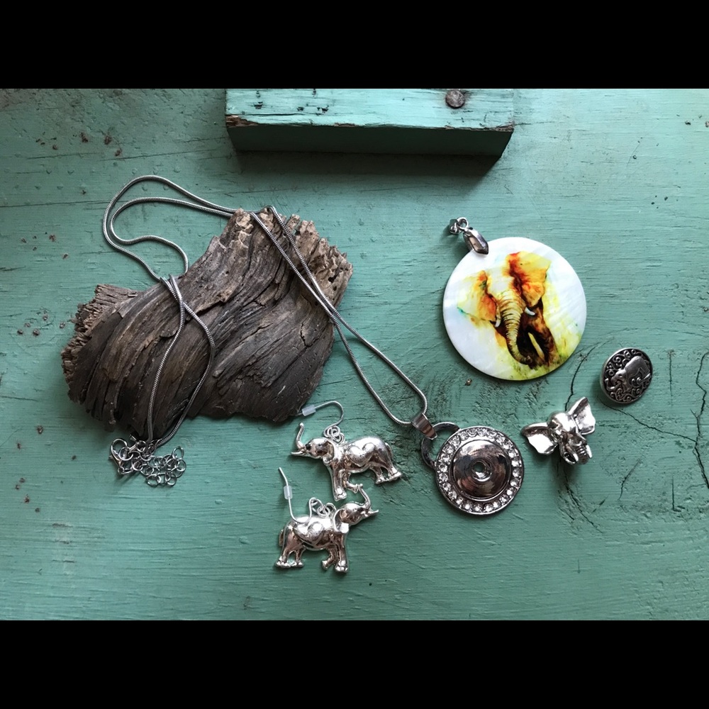 Alabama roll tide elephant necklace earrings noosa